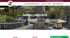 Desktop Screenshot of anandalandscapes.com
