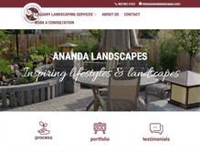 Tablet Screenshot of anandalandscapes.com